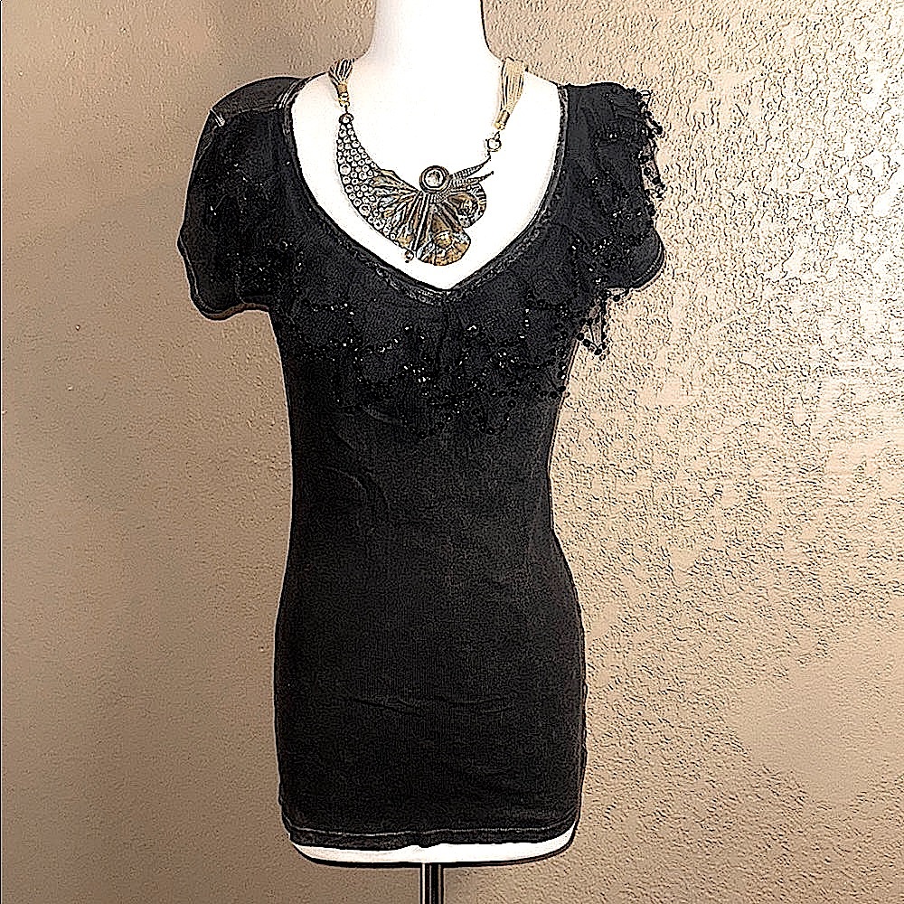 Awake Couture Distressed Tee with Chic Style